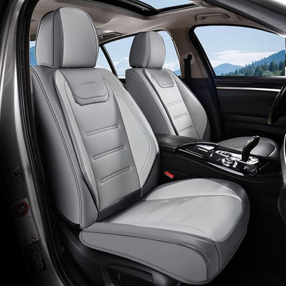 Coverado Car Seat Covers, Front Covers for Cars, Car Seat Cover Front Seats, Automotive Seat Cover, Waterproof, Leather Car Seat Cushion, Universal Interior Covers Seat Protectors for Most Cars