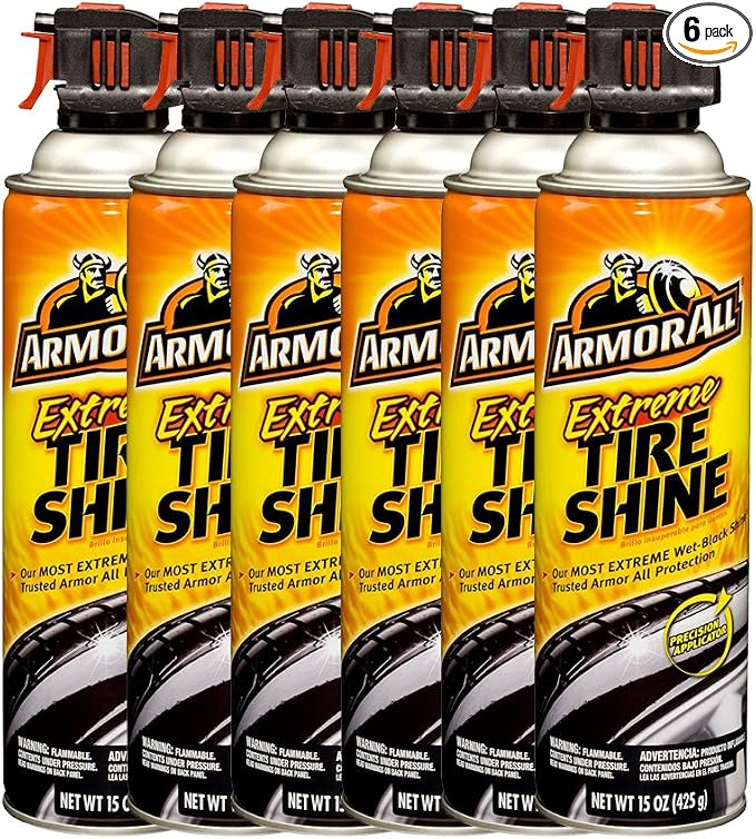 Armor All Extreme Tire Shine Aerosol (15 oz.) - Pack of 6 | 15 oz