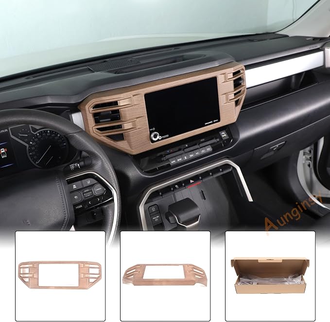 Aunginsy Center Console Air Outlet Trim Cover Compatible with Toyota Tundra/Sequoia 2022-2026, Air Conditioner A/C Vent Panel Large Frame Decorative Cover Protector ABS Accessories, for 8-inch Screen