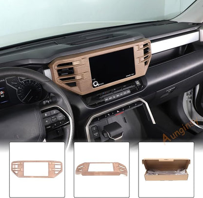 Aunginsy Center Console Air Outlet Trim Cover Compatible with Toyota Tundra/Sequoia 2022-2026, Air Conditioner A/C Vent Panel Large Frame Decorative Cover Protector ABS Accessories, for 8-inch Screen