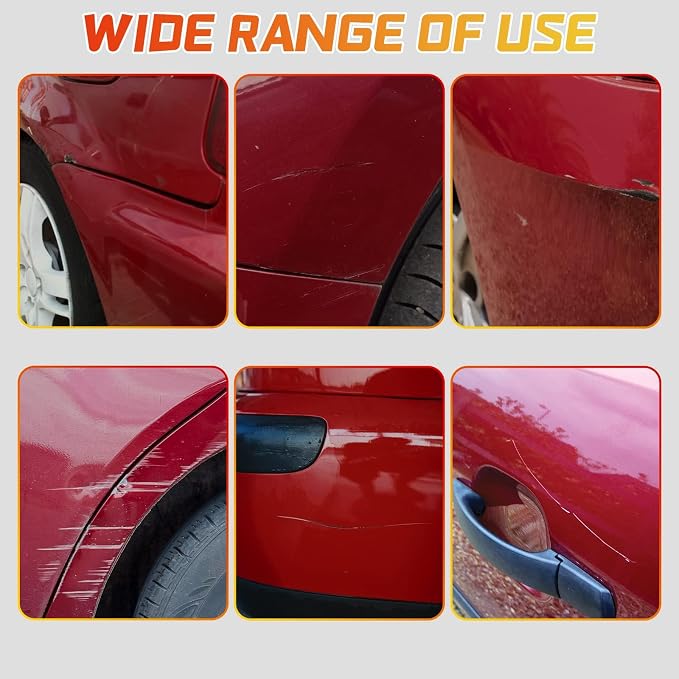 Touch Up Paint Pen for Cars, Car Paint Scratch Repair, 2-In-1 Car Touch Up Paint Fill Paint Pen, Quick & Easy Solution to Repair Minor Automotive Scratches 0.8 fl oz (Red Preal)