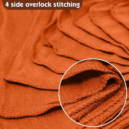 Nabob Wipers Shop Towels 50 Pack Cotton Rags Size 14"x14" Commercial Grade (50 Pack, Orange)