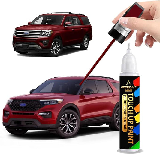 Rapid Red Metallic(D4) Touch Up Paint For Ford Exact Match-Chips and Nicks 2 in 1 Car Paint Pen Scratch Rapair for Explorer/Ranger/Escape/Edge/F-150/Mustang/Transit