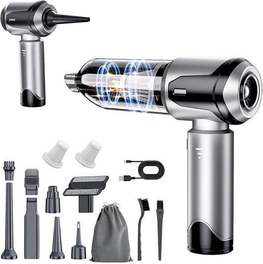 Car Vacuum Portable Cordless, 20000PA 120W 4 in 1 High Power Handheld Cordless Vacuum Cleaner & Air Duster,Air Blower,Multi-Nozzles,Brushless Motor 3-Speed Modes,for Car, Home, Pet,Office & Camping