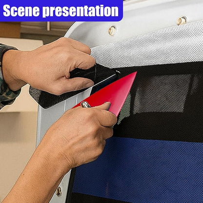 2PCS Triangle Squeegee Car Tint Squeegee, Go Corner Contour Vinyl Wrap Scraper, Fine-Edge Window Tint Tool for PPF Vinyl Wrap, Wallpaper, Decal Sticker Installation(Red)