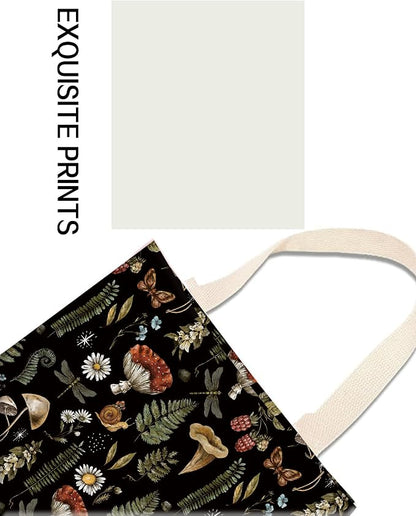 Hanging Car Trash Can Bag - Boho Brown Mushroom Design, Back Seat Organizer for Travel, Camping, Vehicle Accessories