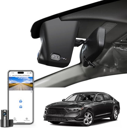 Mangoal Front 4K &1080p Dash Cam Custom fit for Honda Accord Gen11 2023 2024 2025 2026 & Hybrid, Integrated OEM Look, UHD 2160P Video, WiFi & App, GPS, 128GB Card