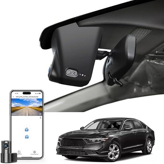 Mangoal Front 4K &1080p Dash Cam Custom fit for Honda Accord Gen11 2023 2024 2025 2026 & Hybrid, Integrated OEM Look, UHD 2160P Video, WiFi & App, GPS, 128GB Card