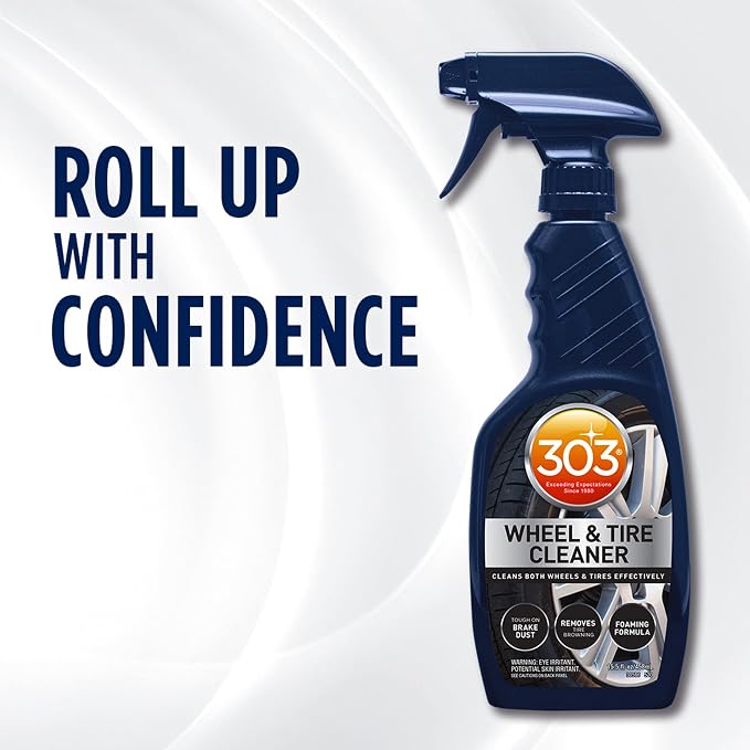 303 Products Wheel and Tire Cleaner - Cleans Both Wheels and Tires Effectively - Tough on Brake Dust - Removes Tire Browning - Foaming Formula, 15.5 fl. oz. (30596CSR) Packaging May Vary (Pack of 2)