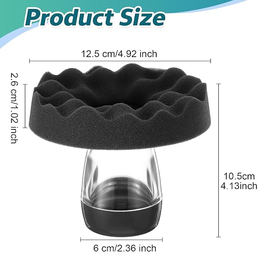 3 Pack Tire Shine Applicator Set Reusable, 2 Pack Replaceable Tire Dressing Applicator Pad Works with All Types of Shine & Gels, Professional Car Detailing Tool