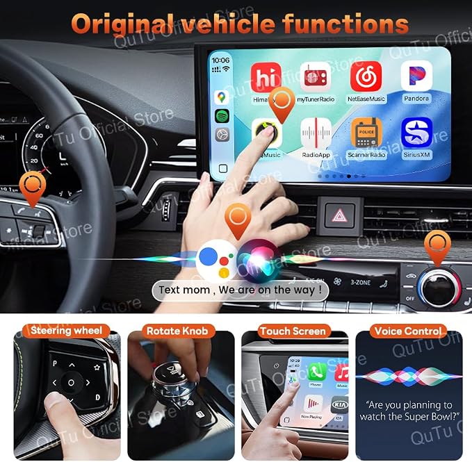 CarlinKit 4.0 Wireless CarPlay 2026 Apple - Wireless CarPlay Adapter for OEM Factory Wired CarPla y Cars 2 in 1. Plug & Play, Wired to Wireles s, Auto Connect, Online Upgrade, 5.8GHz Wi-Fi GPS