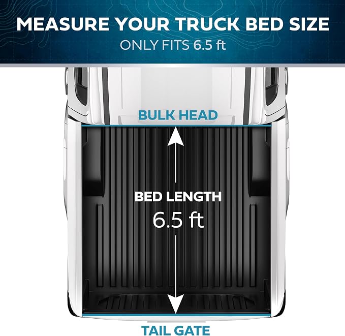 American Flag Truck Tonneau Cover for Ford F-150 2009-2026 for 6.5 ft Bed Length, All-Weather Soft Roll Truck Bed Cover for Truck Black/Gray Flag Print