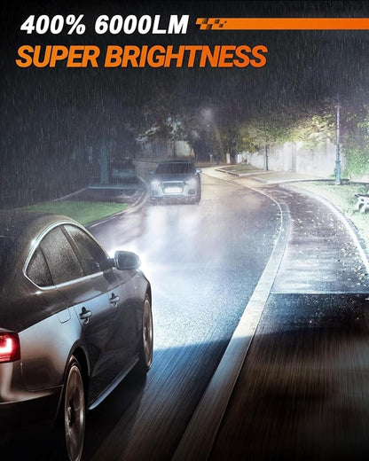 SEALIGHT H10 9145 LED Fog Light Bulbs, 400% Brightness 6000K Diamond White 9140 Fog Lights Led Bulb, Strong Penetration, Plug and Play, DRL Fog Bulb Replacement for Cars, IP67 Waterproof, Pack of 2