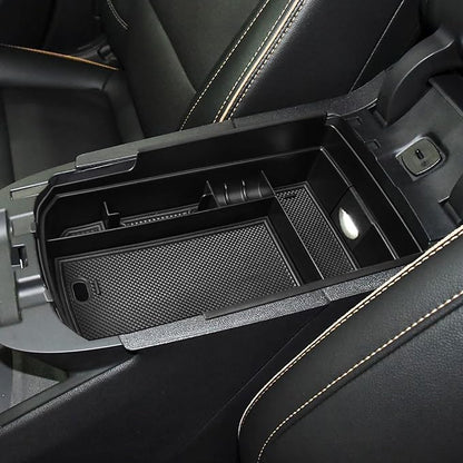 HGWEI Center Console Organizer Compatible with GMC Terrain 2018-2024 Interior Accessories Terrain SL/SLE/SLT/AT4/Denali Middle Insert Tray Armrest Storage Box with Coin Holder (NOT FOR 2025-2026)Black