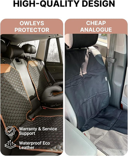 Owleys Set Seat Back Organizer & Car Seat Protector Hexy Waterproof & Non-Slip Protector for Child Car Cushion for Leather and Fabric Seats (Hexy 2pcs)
