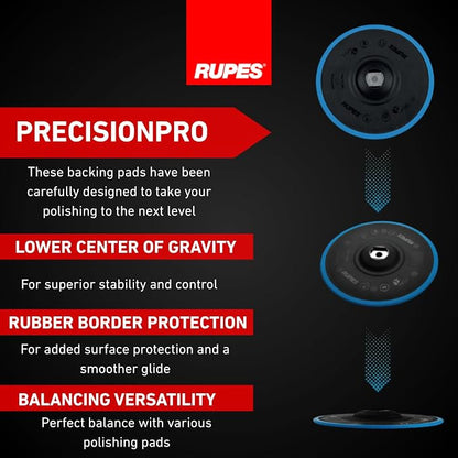 RUPES Bigfoot LHR15V/LUX Mark V Random Orbital Polisher Kit for Car Detailing & Removing Scratches | Pad Slipping Prevention | Improved Control | Anti-Spinning Ring | Includes Tools Bag