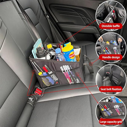 Car Organizer - Car Organizers and Storage, Collapsible Small Car Seat Storage Organizer for Console Front/Back, Automotive Backseat Organizer Passenger Seat Organizer