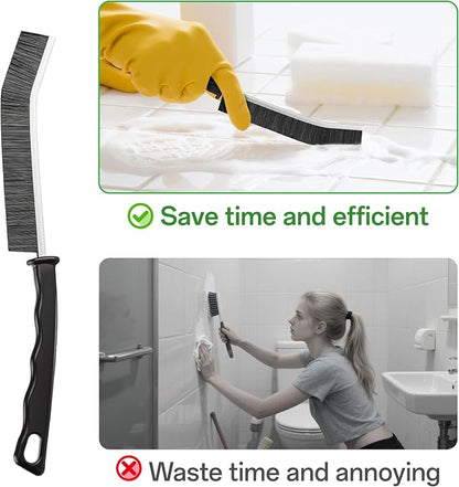 Crevice Cleaning Brush Set, 6 Pack Hard Bristle Detail Brushes for Tight Spaces, Bathroom Tile Grout, Sink, Car Vent - Versatile Gap Cleaning Tool