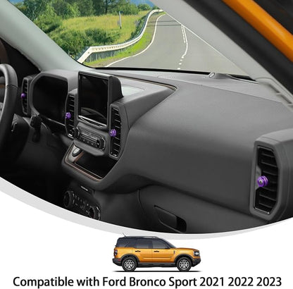 Linskip Aluminum Vent Knob Covers Compatible with Ford Bronco Sport 2021-2024, Dash Air Vent Knob Trim Kit for Bronco Sport Interior Accessories(Purple)