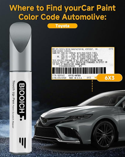 Touch Up Paint Pen Exact Color Match Car Chip and Scratch Repair (for Toyota, Lunar Rock(6X3))