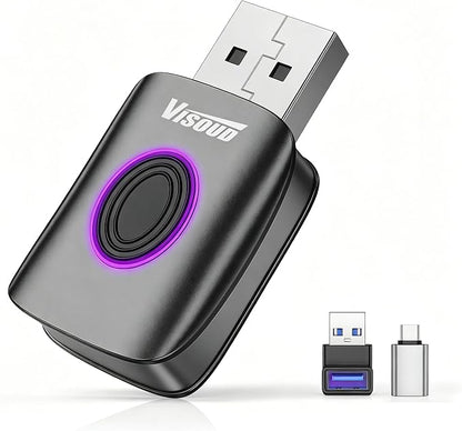 2-in-1 Wireless CarPlay Android Auto Adapter, 5s Fast Auto Connect, BT5.3 5.8GHz Low Latency Mini Aluminum Dongle