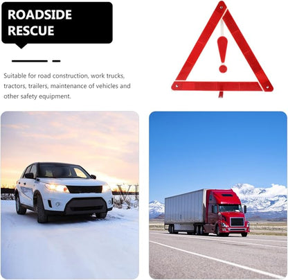 2pcs Car Warning Triangle Sign Auto Warning Sign Kit Sturdy Car Safety Triangle