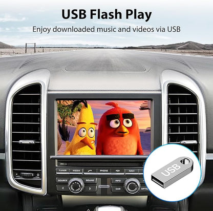 Wireless CarPlay Android Auto Adapter Decoder Retrofit Kit Fits Porsche PCM3.1 System 2010-2016 Cayenne/Panamera/Macan/Cayman/718/911, Supports Voice Control/Mirror Link/Camera/USB Drive/Navi