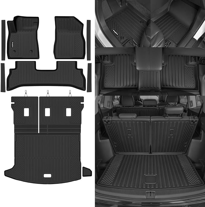 Floor Mats for Buick Encore GX 2020-2026(Only Fit FWD), Trunk Mat with Backrest Mat & Door Sill Guard All Weather TPE Protector for Buick Encore GX Accessories