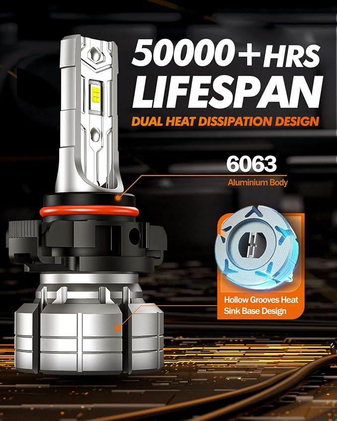 SEALIGHT 5202 LED Fog Light Bulbs, 12000LM 24W Strong Penetration 5202 5201 PS19W PS24W Fog Lights LED Bulb, 6500k Cool White 5530 CSP Chips, IP68 Waterproof Plug and Play, Pack of 2