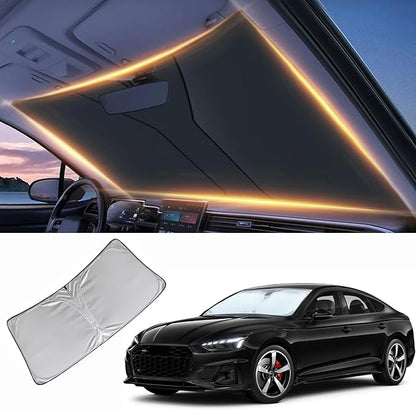 Windshield Sun Shade for Audi A4 A5 Q3 Front Window Shades Cover for 2010-2024 2025 2026 A4 A5 Q3 Windshield Sun Visor Protector Car Accessories