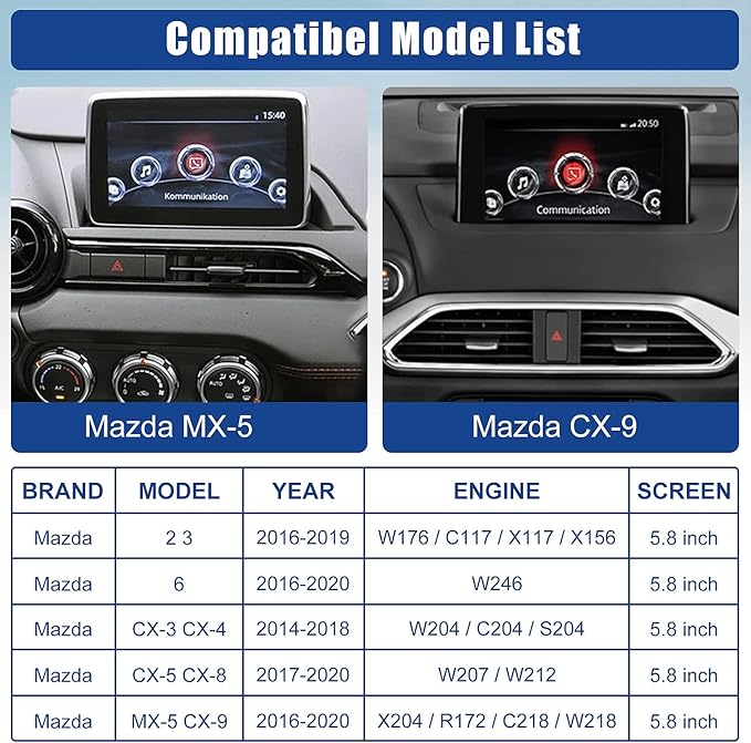Mazda Carplay and Android Auto Retrofit Kit, TK78-66-9U0C OEM Hub Fits to MZD Connect System, Apple Carplay Adapter Compatible with Mazda 2/3/6/CX3/CX5/CX9/MX5 2015-2020 Year(2024 New Upgraded)