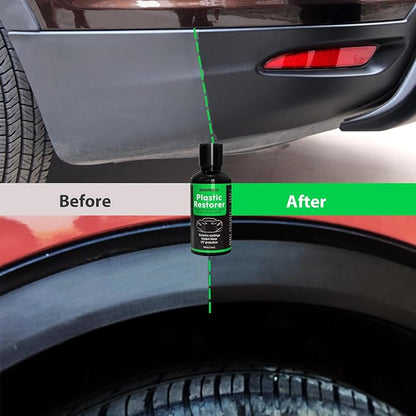 NADAMOO Plastic Restorer for Cars - Back to Black Ceramic Trim Restorer - Automotive DIY Kit for Exterior & Interior Plastic, Bumpers, Vinyl - Instant Black & 6-Month Protection, 30ml with Applicator