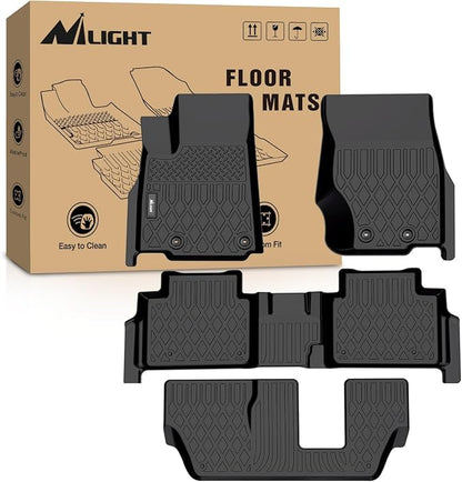 Nilight TPE Floor Mats for Jeep Grand Cherokee L 7-Passenger 2021 2022 2023 2024 2025 2026,All Weather Custom Fit Heavy Duty Floor Liners
