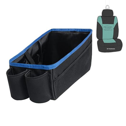 FH Group E-Z Travel Multi-Use Tote Car Seat Organizer with Cup Holder (Blue) FH1135