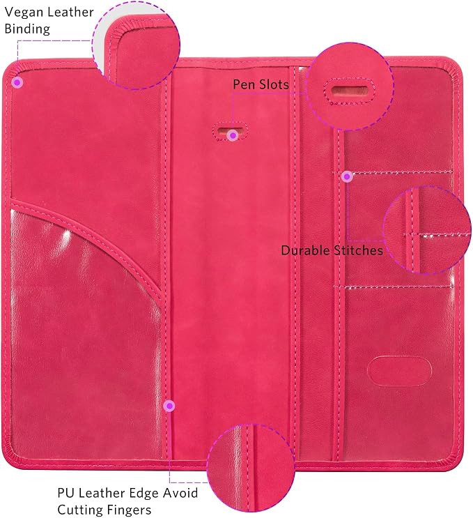 CoBak Car Registration and Insurance Holder - Vehicle Glove Box Car Organizer,Auto Truck Comparment Accessories Case with Magnetic Closure for Driver License,Cards