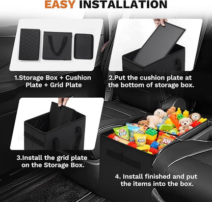 Shademax Car Seat Organizer for Toyota Sienna 2021-2025 2026 Accessories, Sienna Backseat Organizer Box Car Console Organizer for Kids Toys, Baby Supplies, Dog Toys, Travel Storage Box