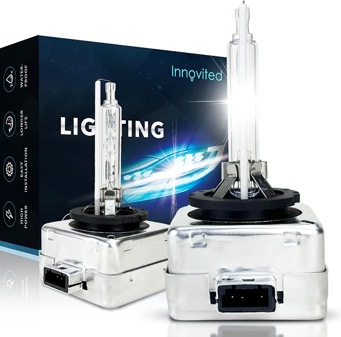 Innovited D1S HID Xenon Headlight Bulbs 8000K White Blue High Low Beam 66144 66140 85140 85415,etc Replacement Bulb - Pack of 2