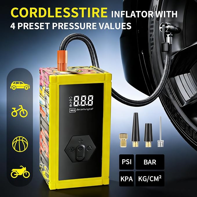 Portable Car Battery Jump Starter with Air Compressor, 8000A Jump Pack for 9.0L Gas/8.0L Diesel, 150PSI Tire Inflator Air Pump, 12V Jump Box Power Pack Booster with LED Light for Emergency