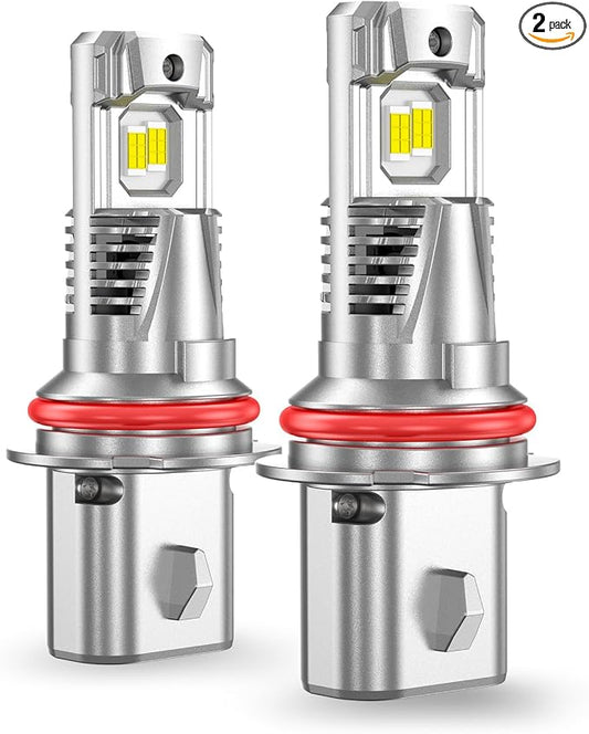 SEALIGHT 9007 LED Bulbs with 90000LM, 6500K Output Canbus Ready, 9007 For Powersports IP68 60000Hrs Lifespan, 1：1 Size, 3Mins Installation, 2 Pack