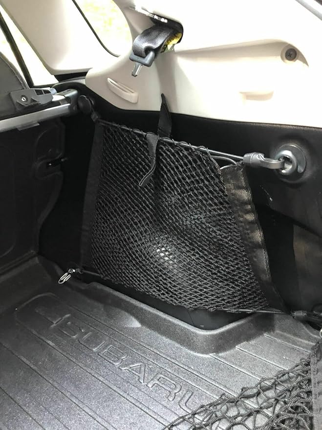 Trunk Side Cargo Net Set of 2 for Subaru Impreza Crosstrek XV WRX STI 2012-2025–Envelope Style Cargo Net for Wagon – Premium Mesh Elastic Car Trunk Organizer – Compatible with Impreza