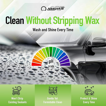 Nanoskin BUBBLE BATH Foaming Car Wash Shampoo 30 Gallons - Works with Foam Cannon, Gun, Bucket Washes, Car Soap for Pressure Washer | For Car, Truck, Motorcycle, RV & More, Green,3840 Fl Oz(Pack of 1)