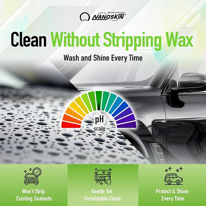 Nanoskin BUBBLE BATH Foaming Car Wash Shampoo 55 Gallons - Works with Foam Cannon, Foam Gun, Bucket Washes, Car Soap for Pressure Washer | For Car, Truck, Motorcycle, RV & More | Green Apple Scented