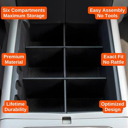 Vehicle OCD - Center Console Organizer for Ford F150 (2004-2008) (Floor Shift w/Bucket Seat Only) - Made in USA - SLX118
