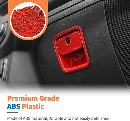 JeCar 11pcs Red Interior Trim Kit for 2024 2025+ Jeep Wrangler JL JLU & Gladiator JT