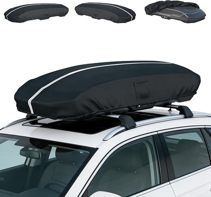 Roof Box Cover, Dimensions: 69x35x17 inches, Universal Fit for Thule, Perflex, Yakima Brands, Made of 420D Oxford Fabric, Features Waterproof, Dustproof, UV-Resistant, and Scratch-Resistant Properties