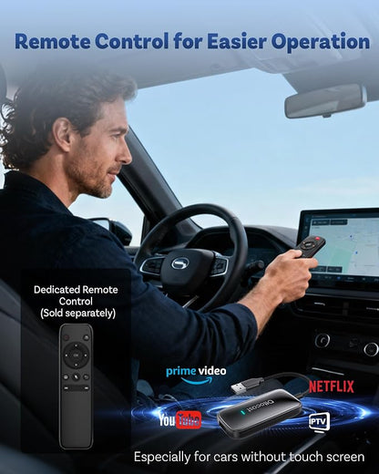 OTTOCAST Play2Video Ultra with Wireless Air Mouse Remote Control Set, Carplay Adapter 2026 Upgrade Compatible with Wireless CarPlay/Android Auto