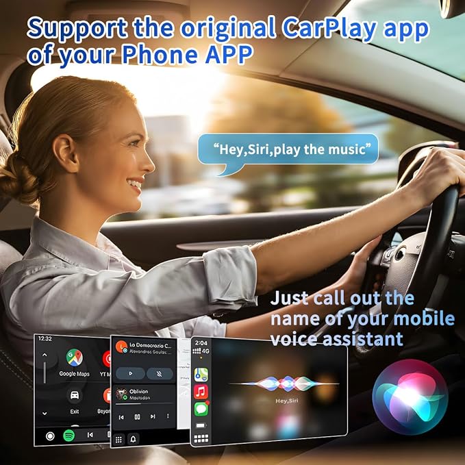Wireless CarPlay Adapter,Wireless Car Screen Adapter for iPhone, Includes USB-A to USB-C Dongle, Plug & Play for iPhone (iOS 10 and Above)