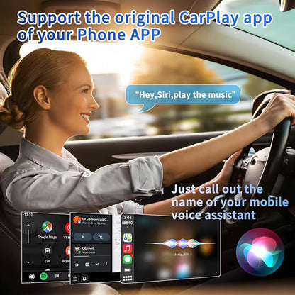 Wireless CarPlay Adapter,Wireless Car Screen Adapter for iPhone, Includes USB-A to USB-C Dongle, Plug & Play for iPhone (iOS 10 and Above)
