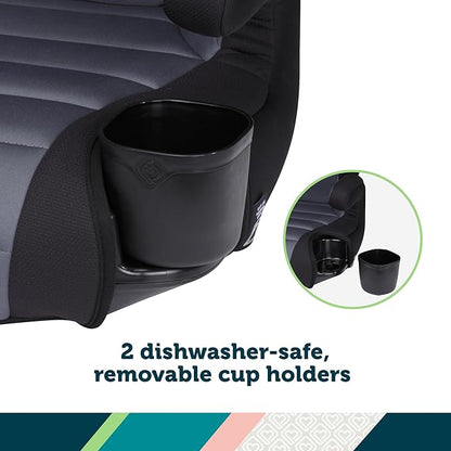 Safety 1st Grow and Go 2-in-1 Booster Car Seat with ComfortWings, Converts High-Back to Backless, 19" Wide, Slim Design, Lightweight, Foldable, Easy-Clean, Cup Holders, 40-100 lbs, Sea Serpent
