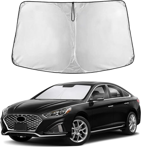 EcoNour Windshield Sunshade Compatible for Hyundai Sonata 2015-2017 2018 2019, Sun Visor for Front Windshield & Window Sun Shade Cover, UV Heat Blocker & Protector, Car Accessories